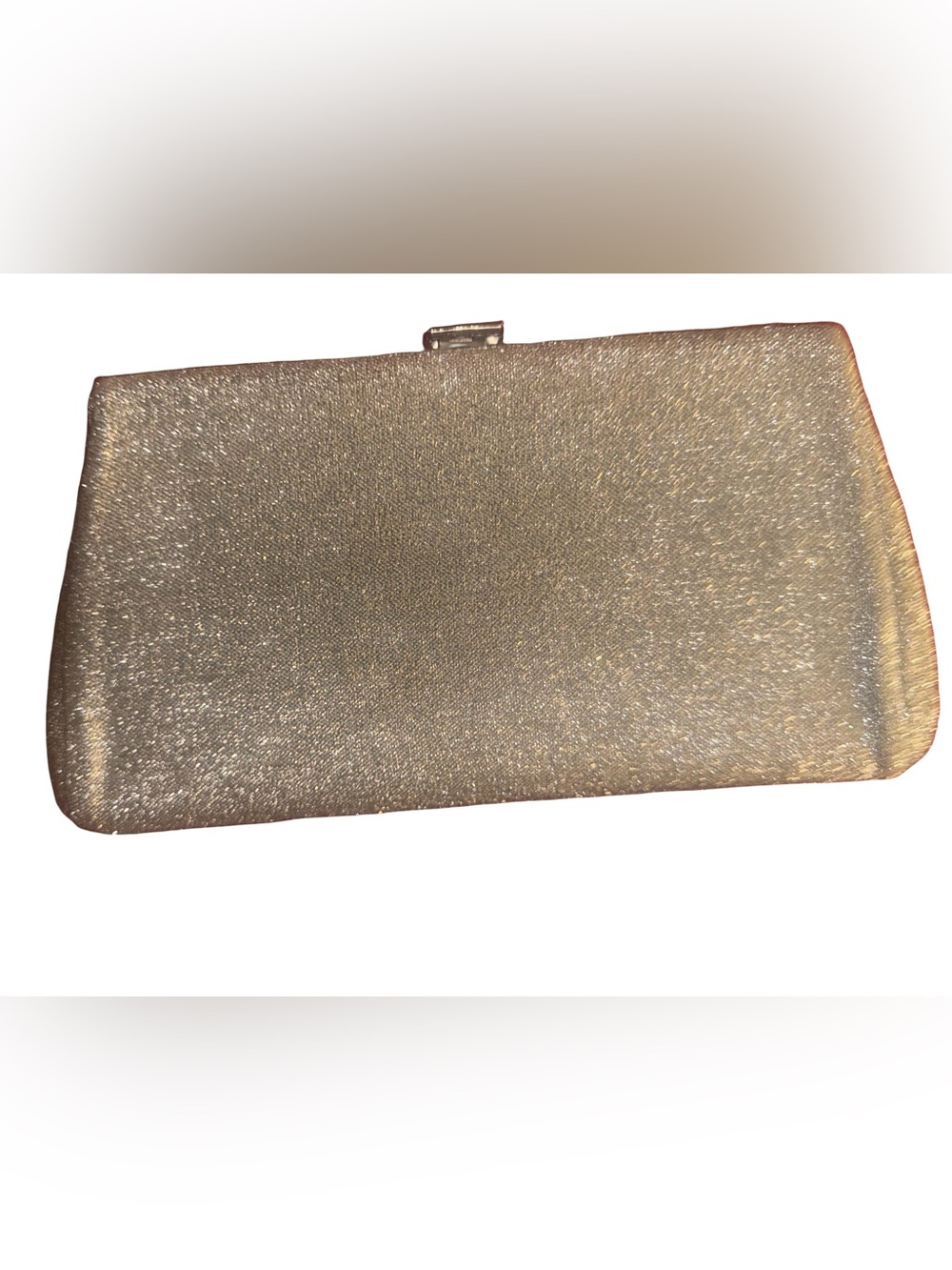 Vintage 1960s Elegant Silver Glitter Evening Clutch